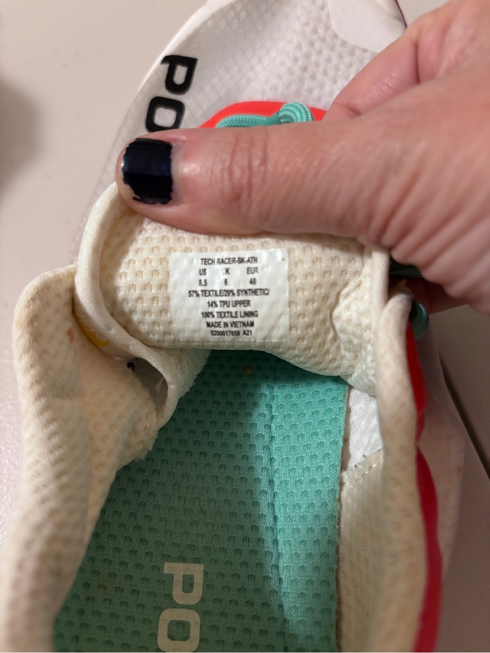 Ralph Lauren Polo Sport Womens 8.5 Tech Racer Athletic Shoes Yellow Coral Retro - Picture 6 of 9